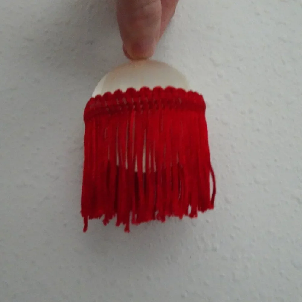 Vintage 12 Satin Ball Ornaments with Fringe Handmade Christmas Holiday Festive